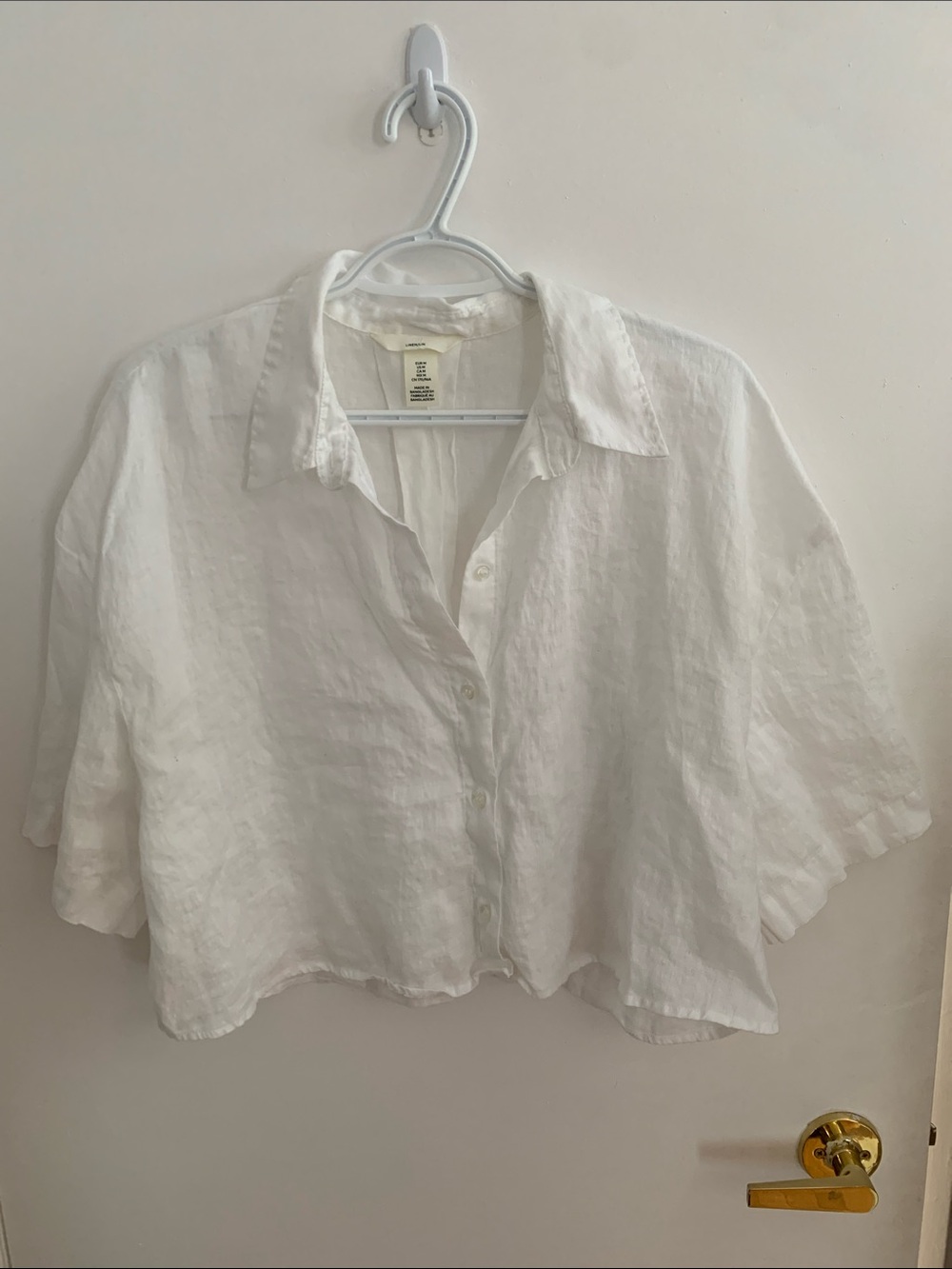 [M] H&M Cropped Linen Shirt